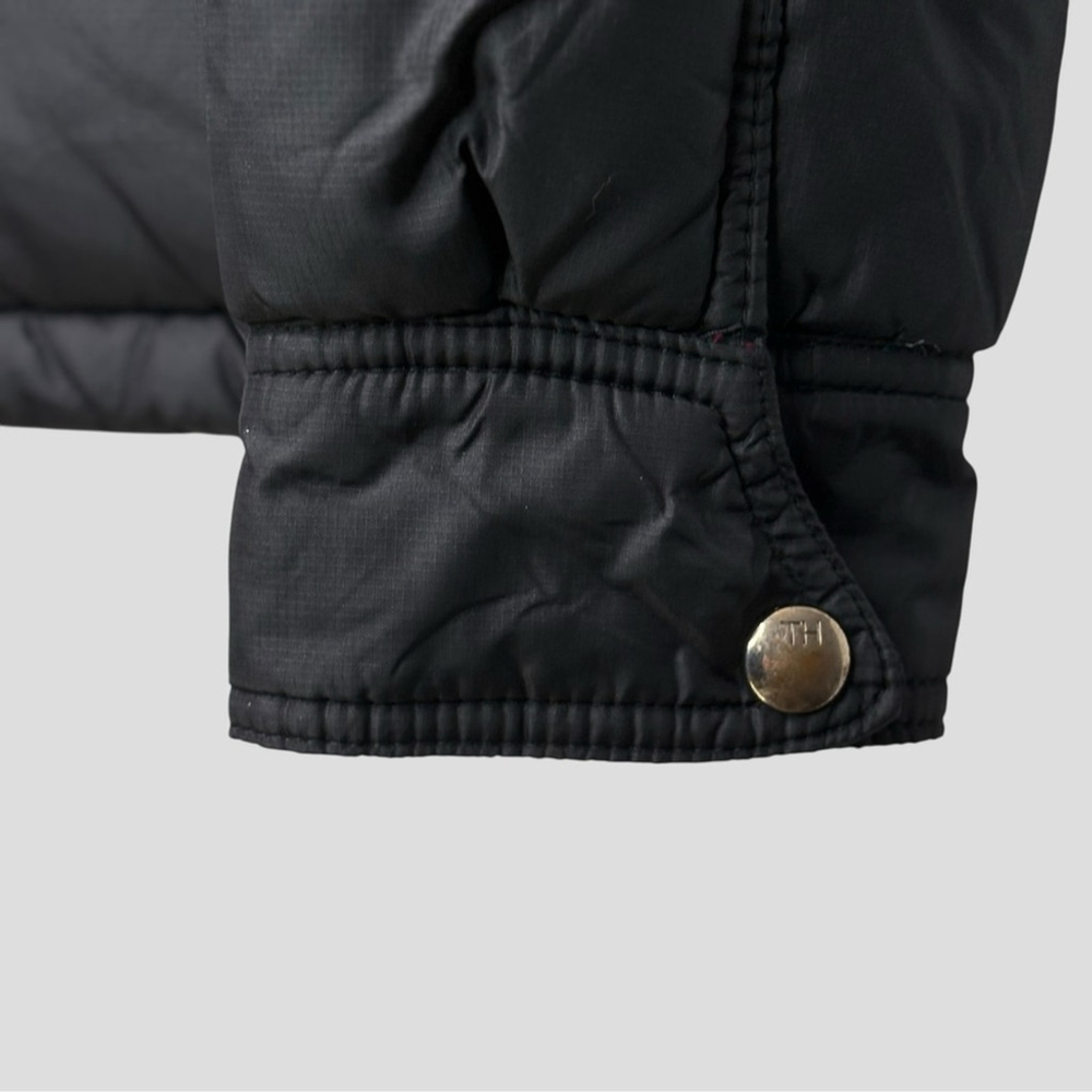 Tommy Hilfiger Black Nylon Puffer Jacket Women's M Zip Front Y2K Modular Basic - Picture 11 of 15